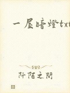 一屋暗灯txt