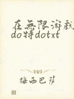 在无限游戏大里do特dotxt