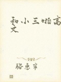 和小三啪高辣h文