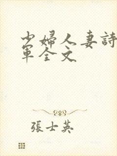 少妇人妻诗雨小军全文