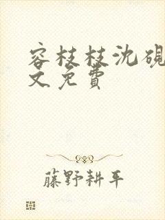 容枝枝沈砚书全文免费