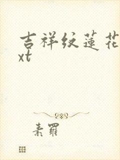 吉祥纹莲花楼txt