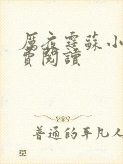 厉夜霆苏小汐免费阅读