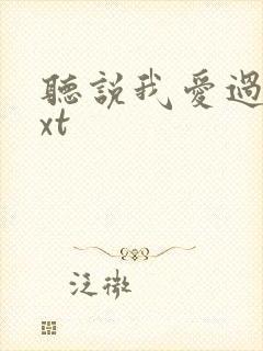 听说我爱过你txt