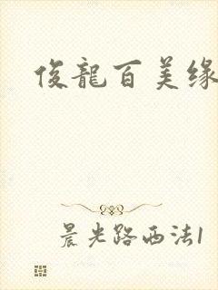 俊龙百美缘小说