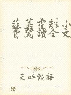 苏莱霍离小说免费阅读全文