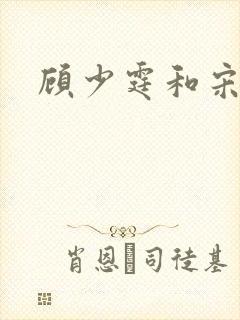 顾少霆和宋斯曼