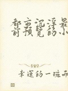 都市沉浮最快超前预览的小说3030