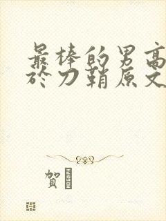 最棒的男高中生于刀鞘原文阅读