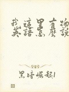 我这里有物资用英语怎么说