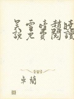 吴雪晴赵晓东小说免费阅读