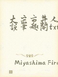 大宋市井人家小说笔趣阁txt