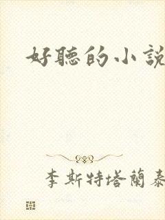 好听的小说名字