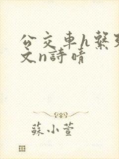 公交车h系列辣文n诗晴