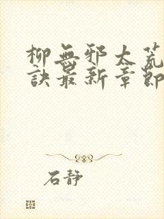 柳无邪太荒吞天诀最新章节