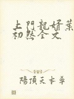 上门龙婿叶辰萧初然全文