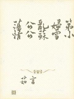 荡公乱妇第1章情公苏雪小说