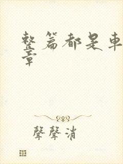 整篇都是车的文章