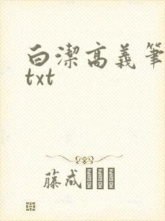 白洁高义笔趣阁txt