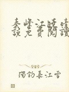 秦峰江晓晴的小说免费阅读