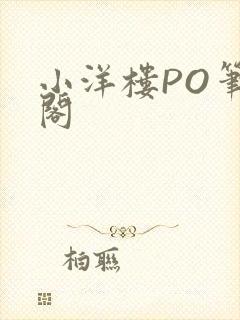 小洋楼PO笔趣阁