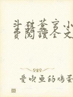 斗破苍穹小说免费阅读全文无弹窗