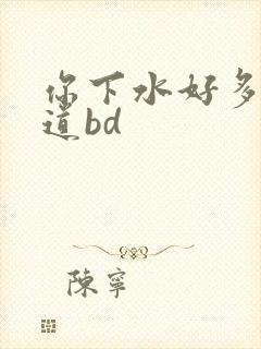 你下水好多下水道bd
