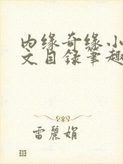内缘奇缘小说全文目录笔趣阁