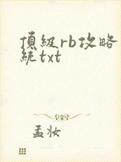 顶级rb攻略系统txt