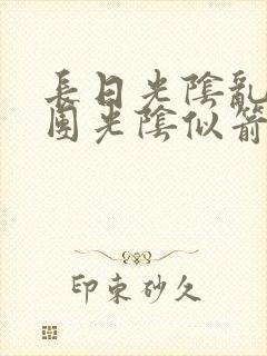 长日光阴乱作一团光阴似箭眇眇