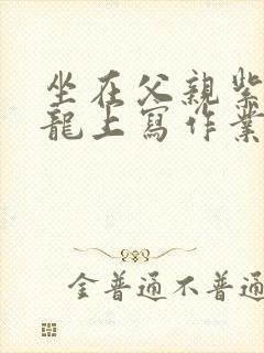 坐在父亲紫色大龙上写作业