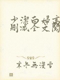 少洁白妇高义无删减全文阅读