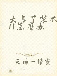 太多了装不下h11怎么办