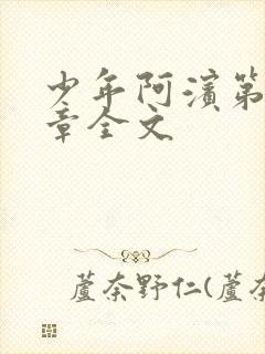 少年阿滨第13章全文