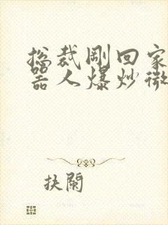 总裁刚回家被机器人爆炒微博