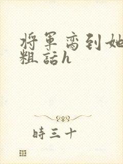 将军脔到她哭h粗话h