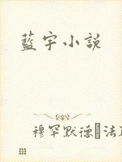 蓝宇小说