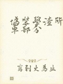 伪装学渣所有开车部分