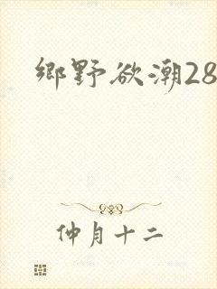 乡野欲潮28章