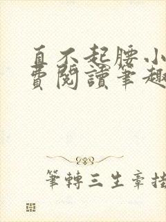 直不起腰小说免费阅读笔趣阁无弹窗