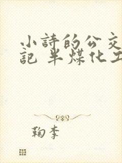 小诗的公交车日记 半煤化工