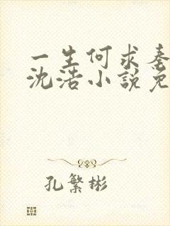 一生何求秦菲雪沈浩小说免费阅读全文