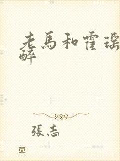 老马和霍瑶瑶喝醉