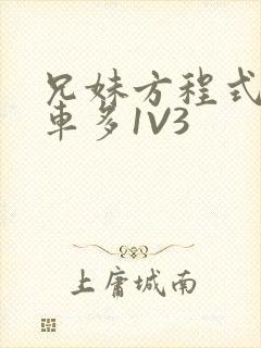 兄妹方程式多R车多1V3