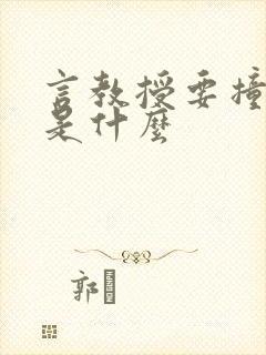 言教授要撞坏了是什么