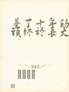 养了十年的小丫头终于长大了