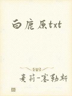 白鹿原txt