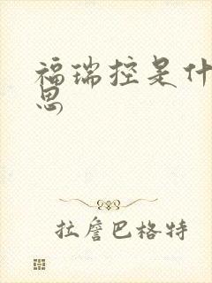 福瑞控是什么意思