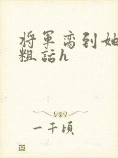 将军脔到她哭h粗话h