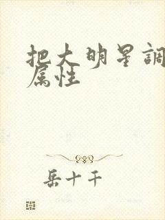 把大明星调成专属性